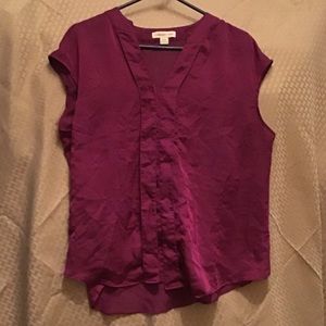 Purple button up tank